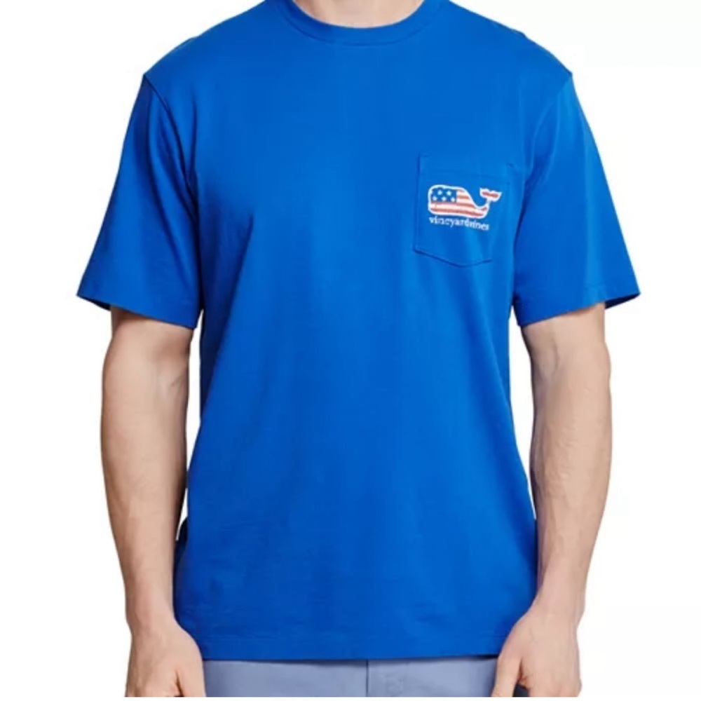 Vineyard Vines Flag Whale Tee Shirt